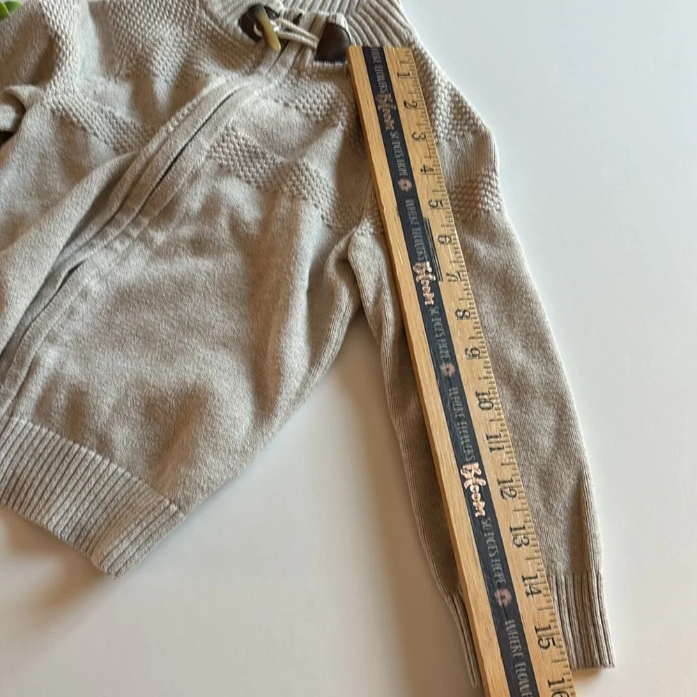 Gray Toddler Zip up Sweater Boys 4T Grandpa Cardigan Zip Up light Gray Sweater